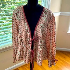 Spartina Top - pink and Green